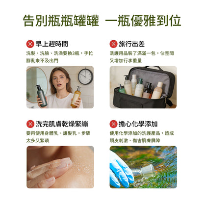 【Olive Oil Skincare】雪松森林三合一全身潔膚露 500ml