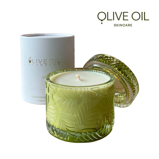 【Olive Oil Skincare】橄欖油蠟燭-檸檬草與薑 215g